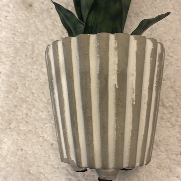 NWT Always Perfect Decor Artificial Snake Plant in Gray and White Pot - Picture 5 of 12